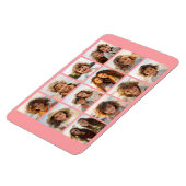 12写真Instagramコラージュとサンゴの背景 マグネット (左側)