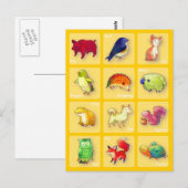 12動物はがき（カスタマイズ可能） ポストカード (正面/裏面)