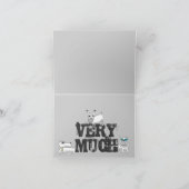 12匹の犬のイラストレーションカード サンキューカード (内部)