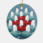 12匹の猫がドラムを叩く…オーナメント(両面) セラミックオーナメント (左)