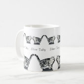 12匹の銀製の虎猫 コーヒーマグカップ (正面左)