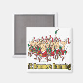 12名のドラマーが12日目のドラミング マグネット (正面/裏面)