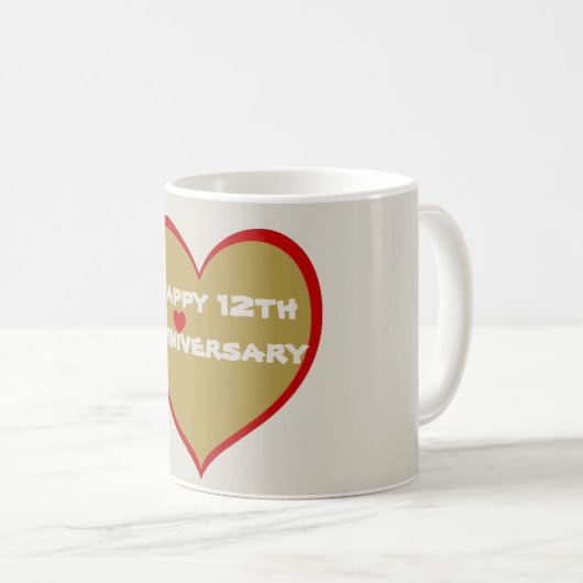 12周年おめでとう コーヒーマグカップ (正面右)