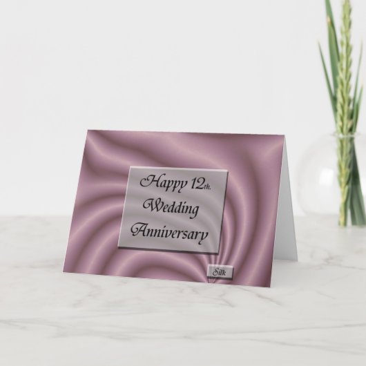 12周年結婚記念日おめでとう カード (正面)