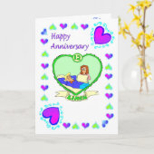 12周年記念カード　リネン記念日 カード (黄色い花)