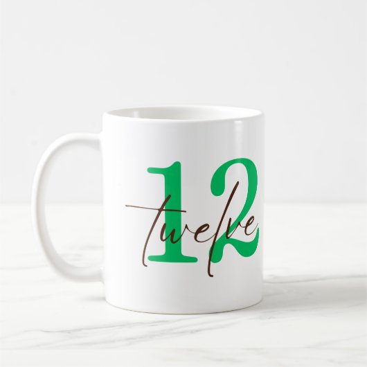 12周年記念パーソナライズ コーヒーマグカップ (左)