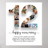 12周年記念写真コラージポスター ポスター (正面)