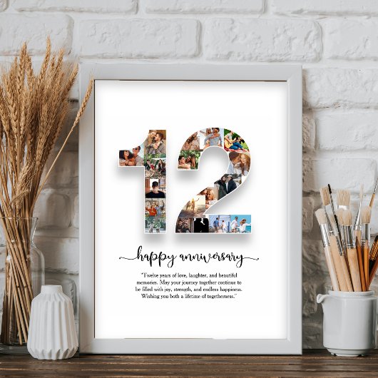 12周年記念写真コラージポスター ポスター