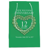 12周年記念写真結婚抱き枕 ミディアムペーパーバッグ (正面)