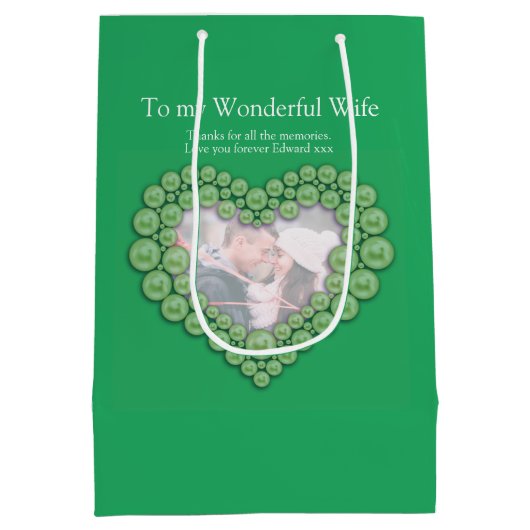 12周年記念写真結婚抱き枕 ミディアムペーパーバッグ (裏面)