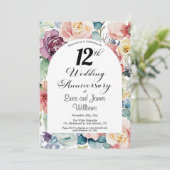 12周年記念結婚のスクリプエレガントトフローラ 招待状 (スタンド正面)