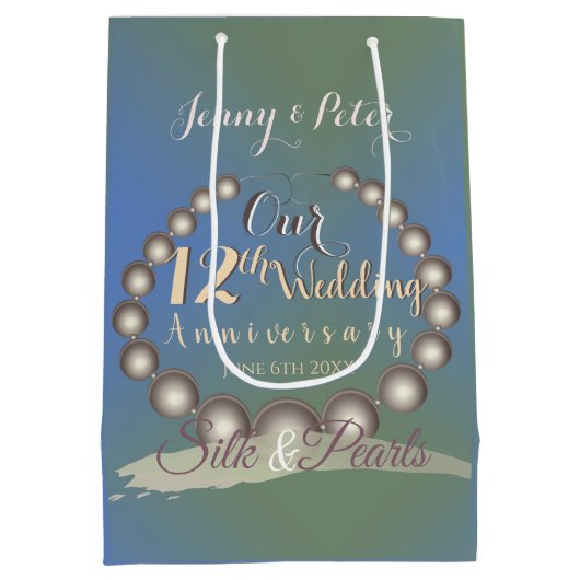 12周年記念結婚黒真珠 ミディアムペーパーバッグ (裏面)