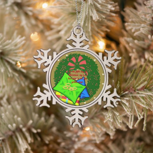 12回の日コレクション:5日目 スノーフレークピューターオーナメント (ツリー)