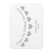 12回目の結婚シルクの記念品 マグネット (縦)