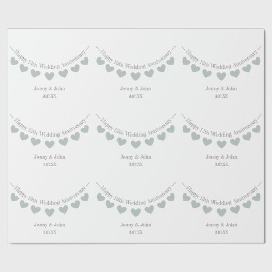 12回目の結婚シルクの記念品 ラッピングペーパー (フラット)