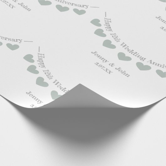 12回目の結婚シルクの記念品 ラッピングペーパー (角)