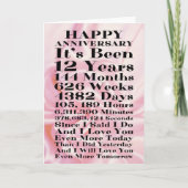 12回目の結婚シルク記念日 カード (正面)