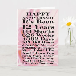 12回目の結婚シルク記念日 カード