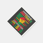 12回解放の日ブラックアメリカン自由 スタンダードカクテルナプキン (角)