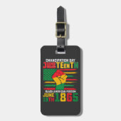 12回解放の日ブラックアメリカン自由 ラゲッジタグ (正面縦)