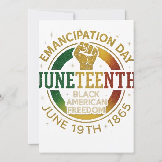 12回解放の日ブラックアメリカン自由 招待状 (裏面)