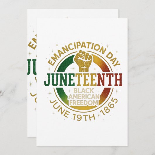 12回解放の日ブラックアメリカン自由 招待状 (正面/裏面)