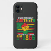 12回解放の日ブラックアメリカン自由 Case-Mate iPhoneケース (裏面)