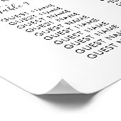 12大きなゲスト結婚の座席表 ポスター (角)