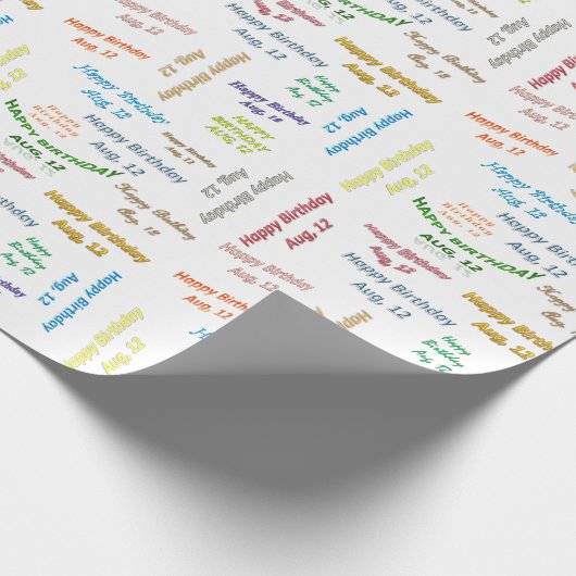 12威厳がある誕生日ギフト包装紙 ラッピングペーパー (角)