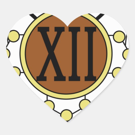 12威厳のある軍隊ユニットUFOエイリアンパッチ ハートシール (正面)