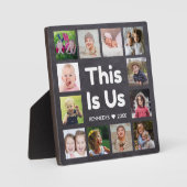 12家族の写真これは米国の引用文Chalkboard フォトプラーク (正面)