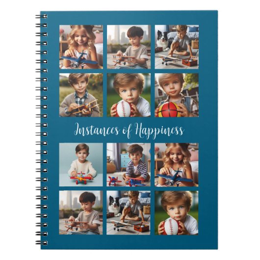 12家族パーソナライズされた、友人、旅行写真 ノートブック (正面)