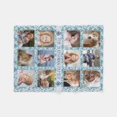 12家族写真集| モダンビーチコーラル簡単 フリースブランケット (正面(横))