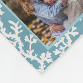 12家族写真集| モダンビーチコーラル簡単 フリースブランケット (角)