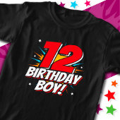 12年オールドスーパーヒーロー誕生日ボーイ12誕生日 Tシャツ