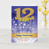 12年リカバリ記念日はっきりした数値 カード (黄色い花)