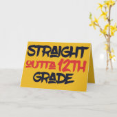 12年生おもしろいの卒業祝い カード (黄色い花)