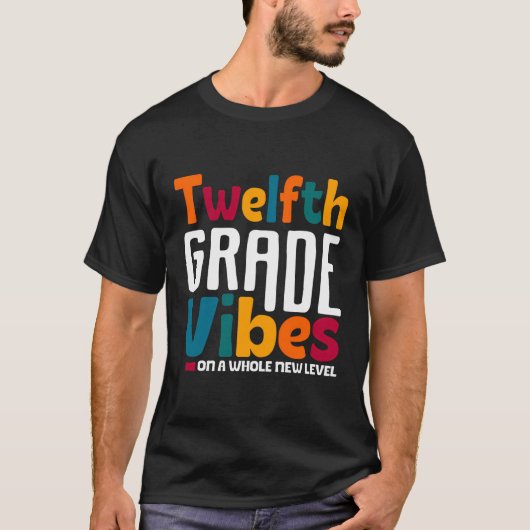 12年生のVibesヴィンテージ1日学校チーム12 Tシャツ (正面)