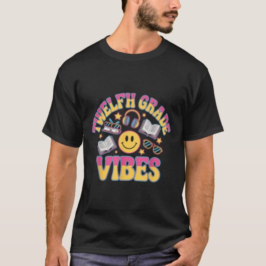 12年生Vibes12年生先生Kid戻る Tシャツ (正面)