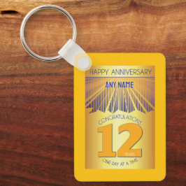 12年間の断酒記念 | ゴールデンレイ12ステップ キーホルダー