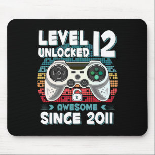 12年BDayソンボーイおもしろいゲーマー12th 12歳誕生 マウスパッド