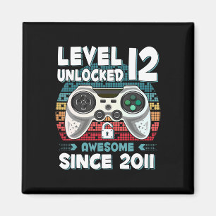 12年BDayソンボーイおもしろいゲーマー12th 12歳誕生 マグネット