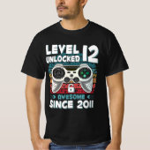 12年BDayソンボーイおもしろいゲーマー12th 12歳誕生 Tシャツ (正面)