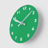 12数値の選択から選択する緑の時計 ラウンド壁時計 (傾斜)