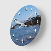 12数値選択 – ロッキー海岸時計 ラウンド壁時計 (傾斜)