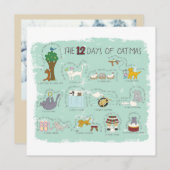 12日のカトマスがミントのフォトクリスマスカードに シーズンカード (正面/裏面)