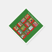 12日のクリスマスかわいい動物 スタンダードカクテルナプキン (角)