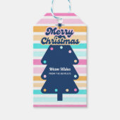 12日のクリスマスでビーチレトロトロピカル ギフトタグ (正面)