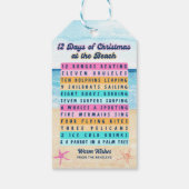 12日のクリスマスでビーチレトロトロピカル ギフトタグ (裏面)