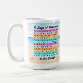 12日のクリスマスでビーチ熱帯 コーヒーマグカップ (左)